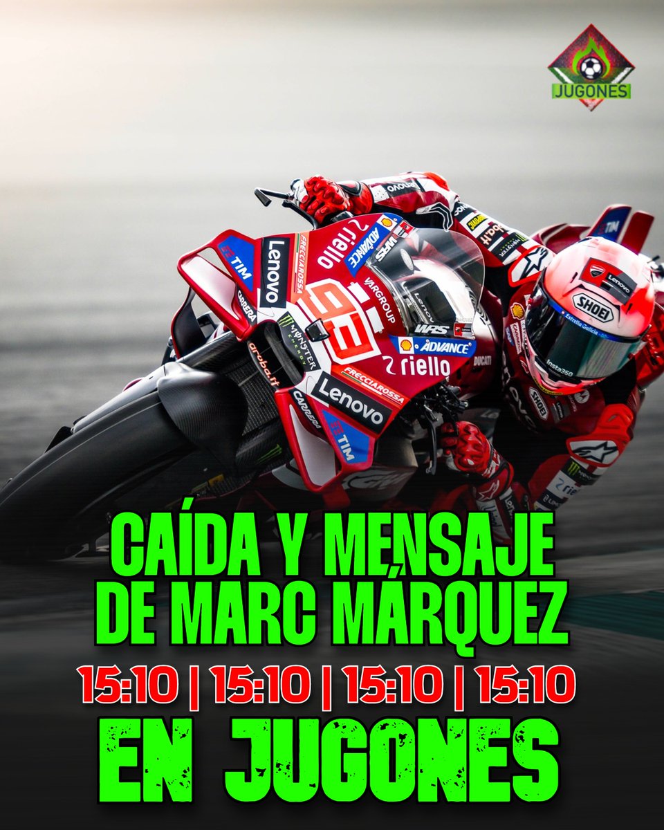 elchiringuitotv's tweet photo. 🚨 CAÍDA y MENSAJE de MARC MÁRQUEZ en SEPANG.

📺 A las 15:10, en #JUGONES con @jpedrerol. https://t.co/8VTRc8afvO