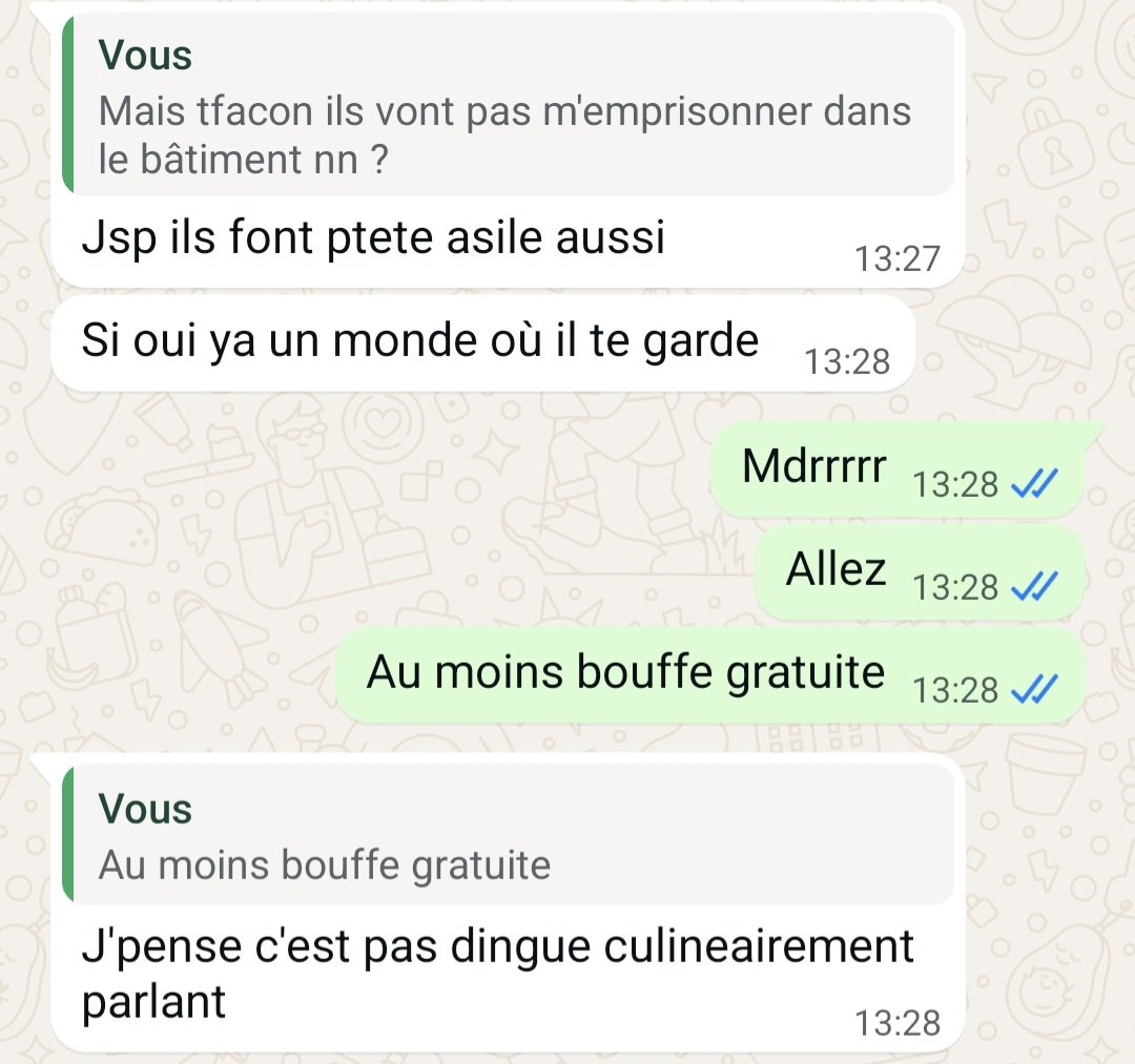 Cass_Amaro's tweet photo. Pov t'es aux urgences

Jsuis bien entouré en tout cas ça fait plaisir pour passer le temps https://t.co/OCZjJdJiz9