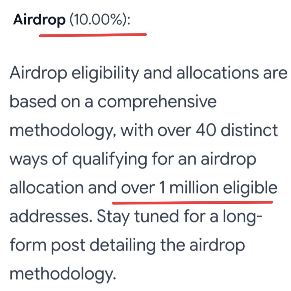 CryptoTeluguO's tweet photo. 💥 @EspressoSys tokenomics &amp; Airdrop allocation details out

🪙 $ESP
🪙Total Supply - 3.59B
🪙TGE supply 14.5% - 520M
🪙TGE Airdrop 10% - 359M

📝Eligiblelity - 40 ways
👥Total users - 1M
🔓Airdrop fully unlocked TGE

🔗https://t.co/YpZWflU59y
📸Check &amp; post

💙Like
🔁RT https://t.co/duXhVFYs3w