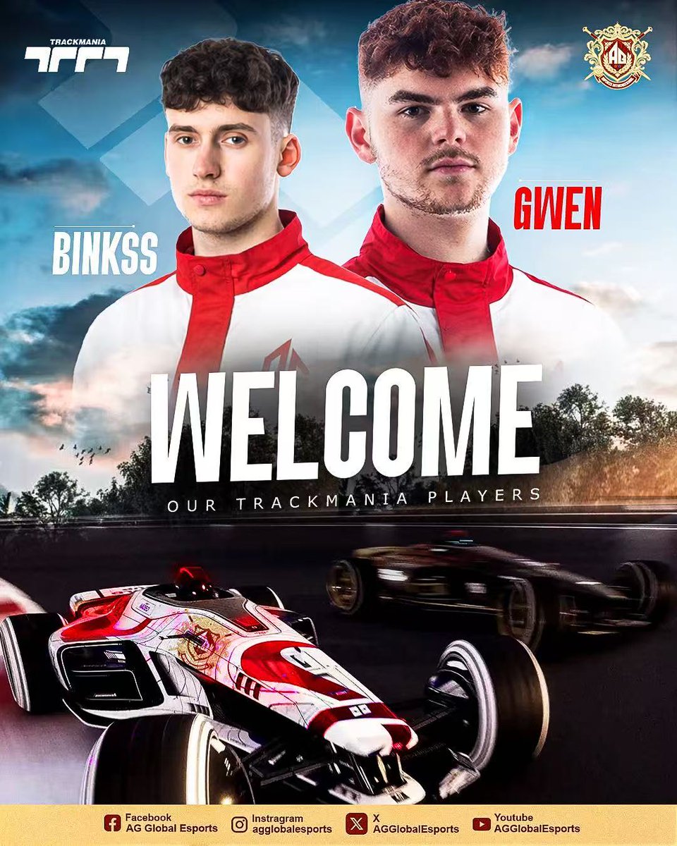 Double the drivers, double the speed! ✨
Come and welcome the three legends  of our Trackmania roster:

🏎<a href="/gwentm4/">Gwen</a>  
🏎<a href="/Binksstm/">Binkss.</a>  
🧠<a href="/Alfadream00/">Alfadream</a>   

Their trophies speak loud, but the future track speaks louder. Ready to race into a new era together🏆