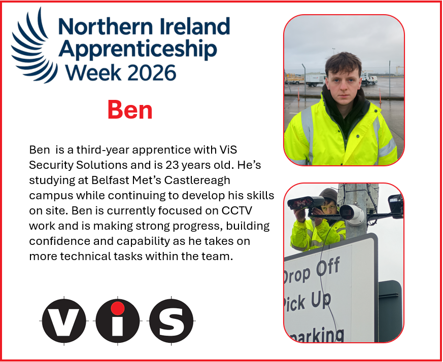 vis_security's tweet photo. Apprenticeship Week – Day 4
For Day 4, we’re featuring another apprentice's progression. This reflects how they're balancing college with hands‑on work in fire, intruder, CCTV and access control systems, and how they’re building confidence as part of the team.
#Apprenticeshipweek https://t.co/RPavcpGdpa