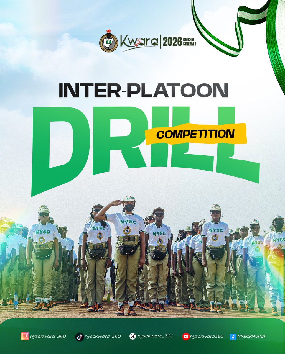 nysckwara_360's tweet image. Dusty boots and synchronised steps, the parade ground is about to tell a competitive story with the inter platoon drill competition. #nysckwara #drill