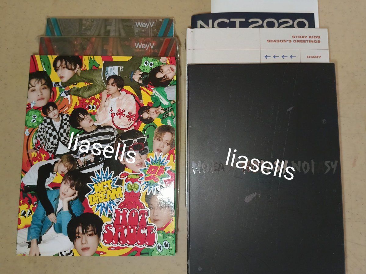 liasells_'s tweet photo. 🛍️: #lia_sells wts lfb ph

UNSEALED ALBUMS 
— wayv kick back stranger &amp; hitchhiker ver
— nct dream hot sauce boring ver 
— nct 2020 resonance p1 past ver
— skz sg 2021 diary
— noeasy limited ver 

— ₱200 SET, PAYO! https://t.co/YEwBolclO9