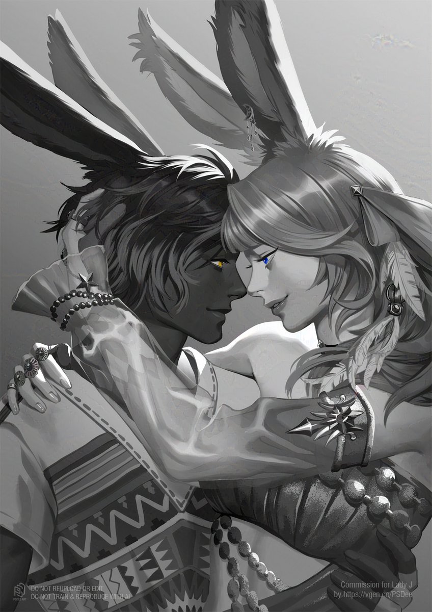 commission for lady J, it was a pleasure working on them! thank you sm for the support 🥰#VgenComm #FFXIV