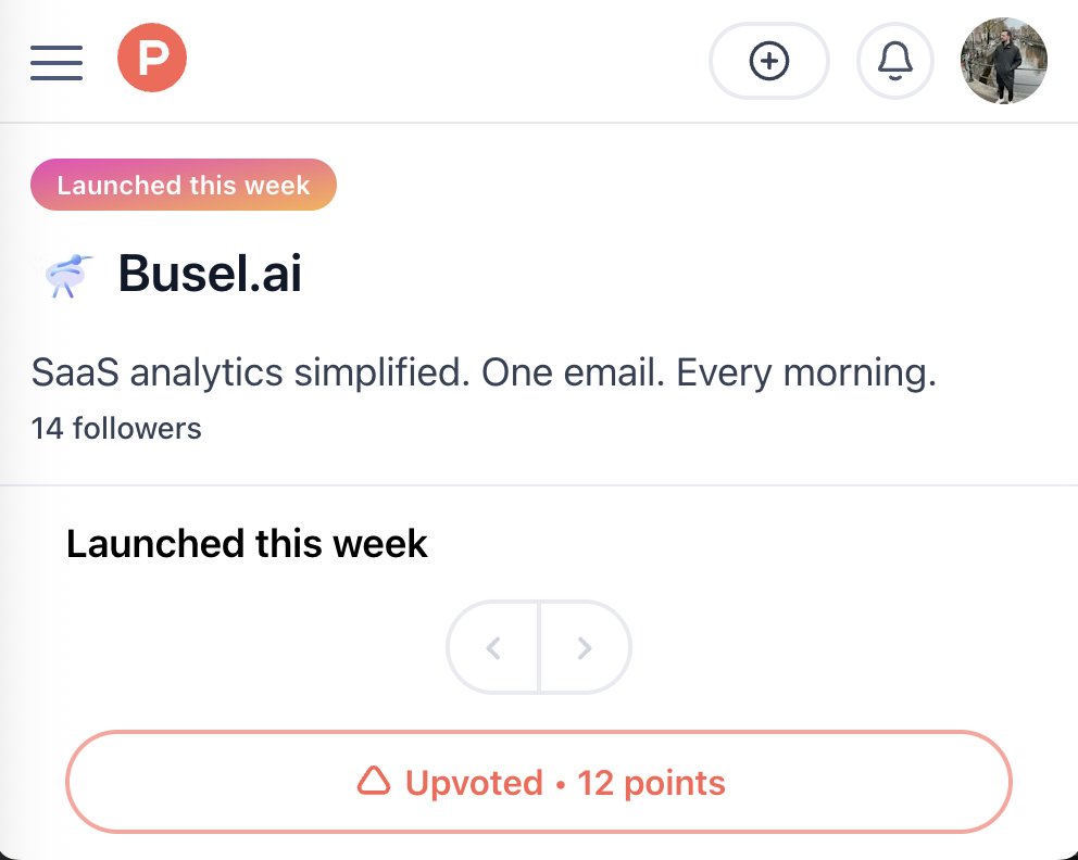 stasprigodich's tweet photo. Day 26 🎬

Product Hunt launch summary:

📉 less traffic than expected
💡 more insight than expected
⚡ new ideas and fresh energy to keep building https://t.co/zBCgSZox6W