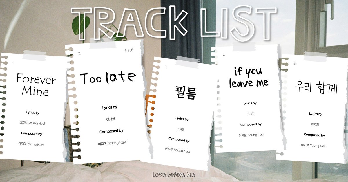 LEE JIHAM 1st Mini Album [Love before Me]
TRACK LIST

🎧 2026.02.12 THU 12PM (KST)

#LEEJIHAM #이지함 #Easyham #ジハム
#LovebeforeMe #Toolate