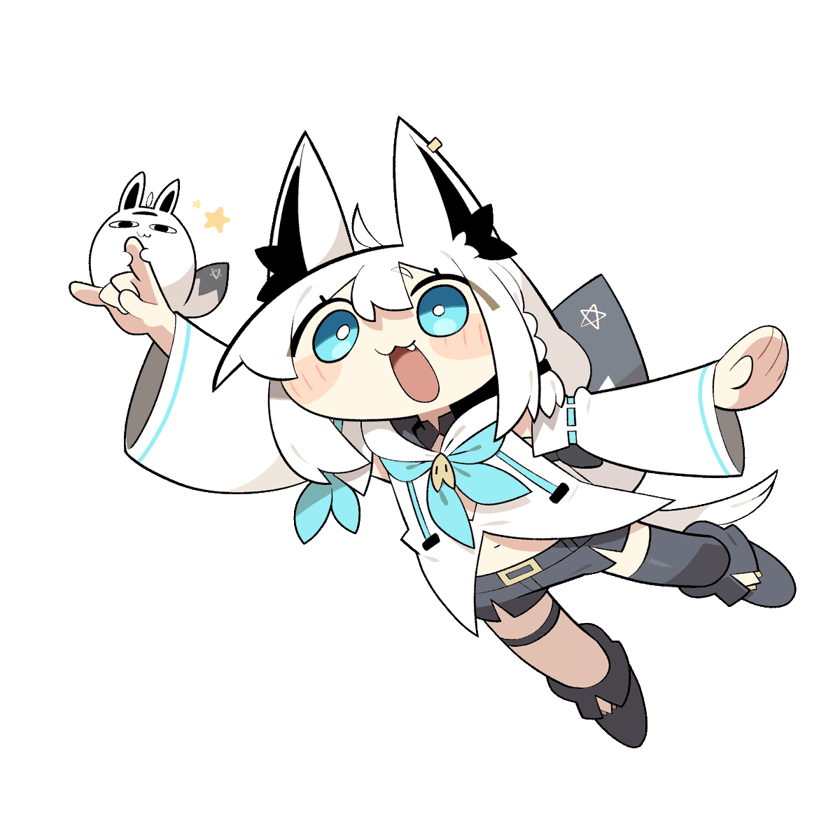 🦊🐺🐱🐶 #絵フブキ #みおーん絵 #絵かゆ #できたてころね