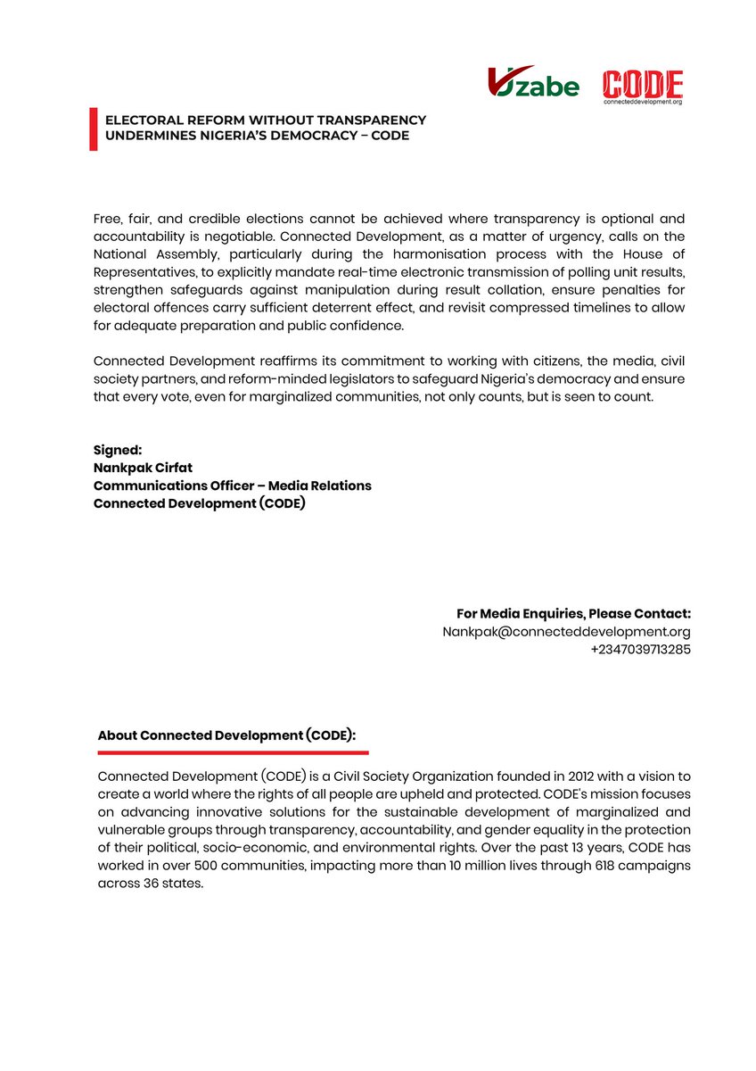 Connected Development [CODE] tweet media