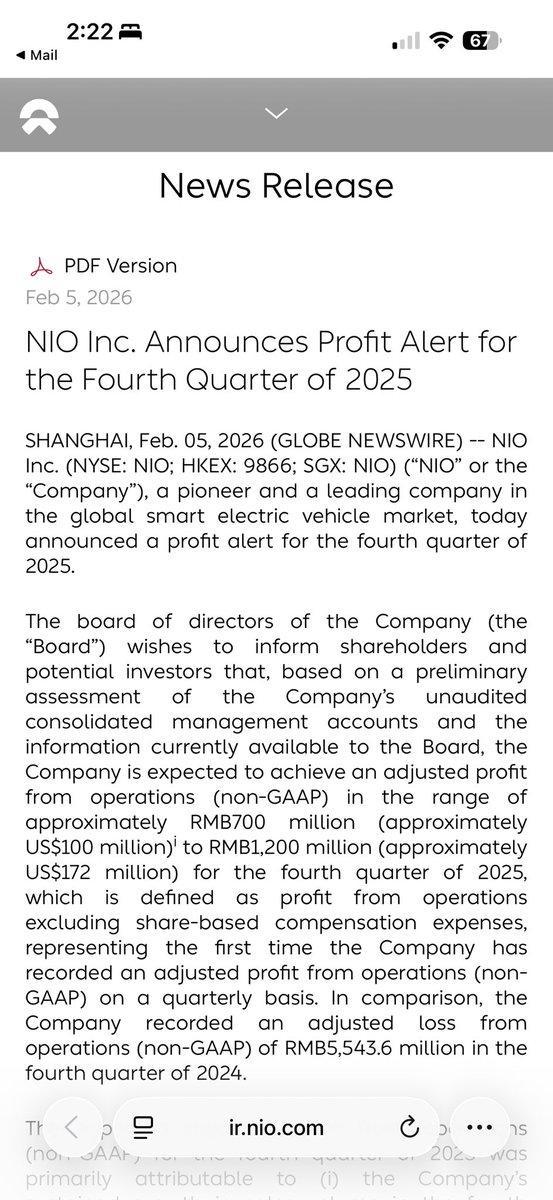 NIO_WilliamLi's tweet photo. Some #NIOverse investors already on their way to the moon 🚀
Unbelievable how silently & modest #NIOgroup is publishing its profitability 🥳
#firefly #LeDao #Onvo #Weilai #NIO https://t.co/nfsFuyU4Sa