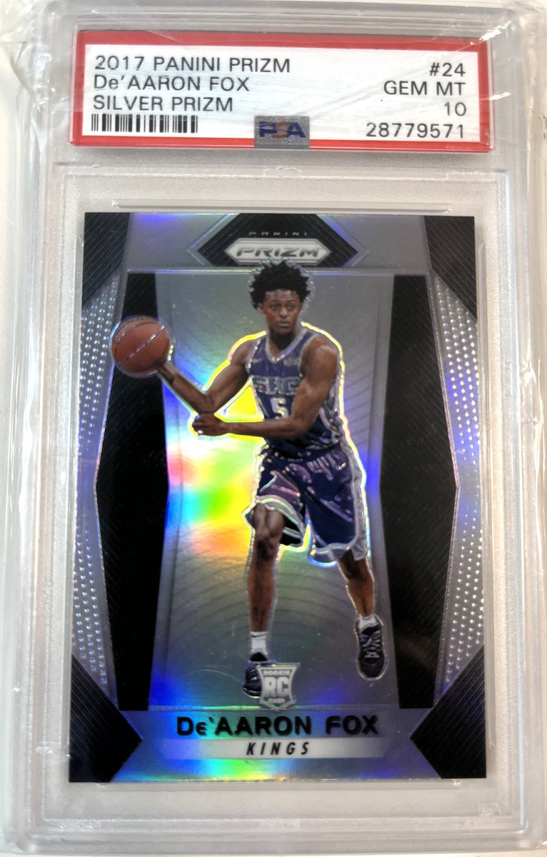 De'Aaron Fox 2017 Silver Prizm #24 RC PSA 10: $170 👉 Check ROI