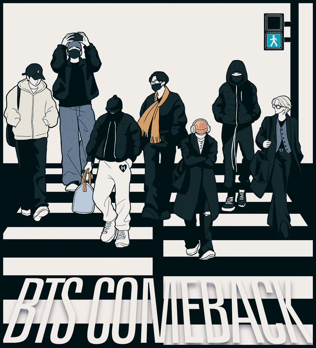 🚷STOPから青信号に変わった瞬間
ついに7人が戻って来たんだとゾクゾクしたね✨

#TheAstronaut
#onthestreet
#btsfanart