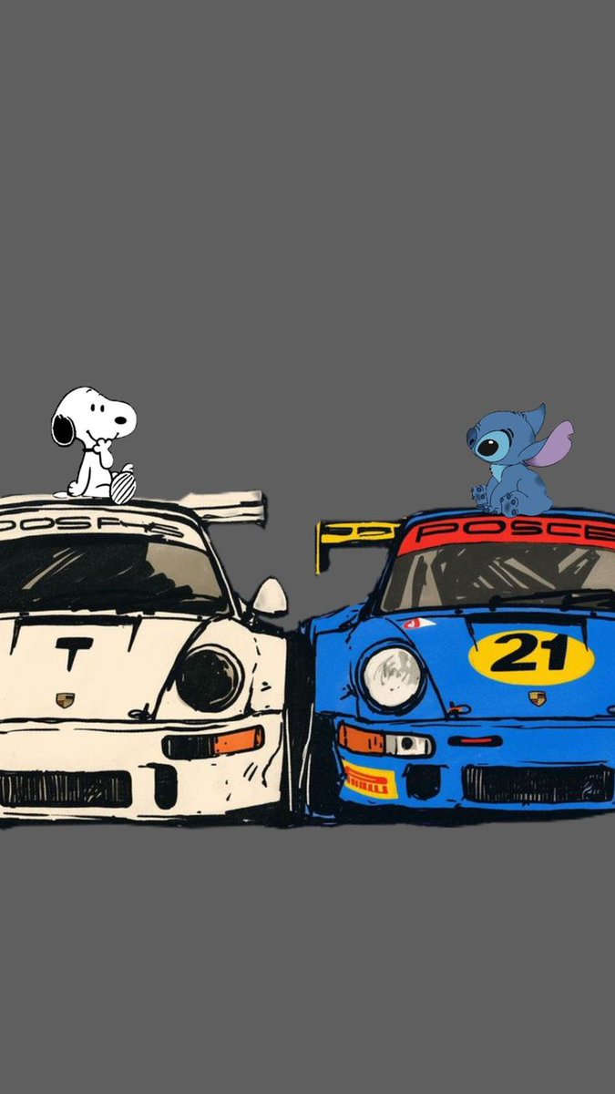 Porsche snoopy and stitch