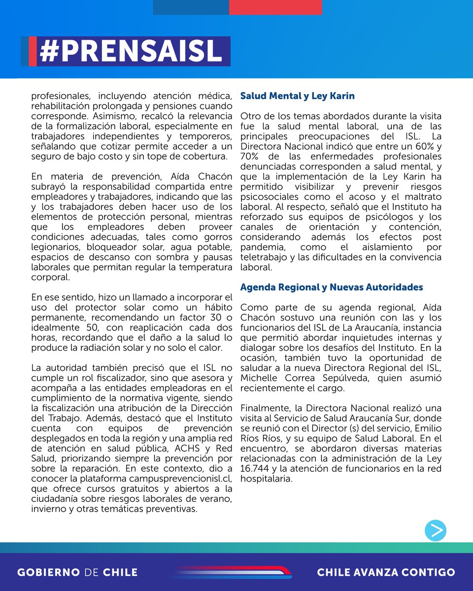 Instituto de Seguridad Laboral tweet media