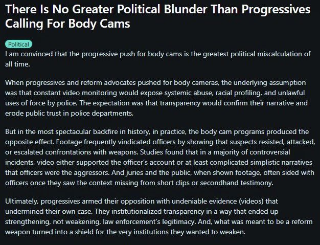 Flaaaaalala's tweet photo. It may be my favorite thing that insistence for bodycams blew up in Prog’s faces. 🥰 https://t.co/iA1ZFBNka3
