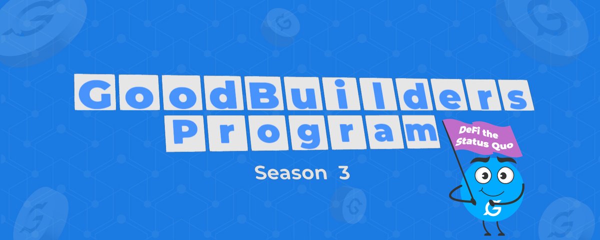 GoodBuilders Season 3 applications are LIVE✨

🌊 $50,000+ in G$ streaming funding on <a href="/flowstatecoop/">Flow State 🦫</a>  <a href="/Celo/">Celo.eth/acc 🦇 🌳</a>
🧠Mentorship + real community &amp; users

👉 Apply now: ubi.gd/ApplyS3GB