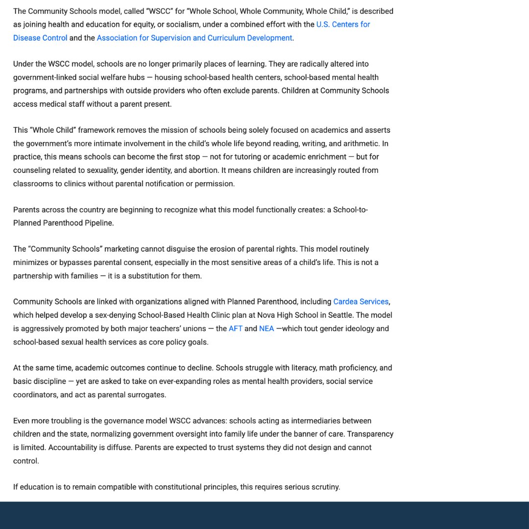 kellyske's tweet image. If you've been wondering why there's an increase in Community Schools across the nation - referred to as the "Whole School, Whole Community, Whole Child" or WSCC Model - and the advancement of School-Based Health and School-Based Mental Health amongst other plans...
