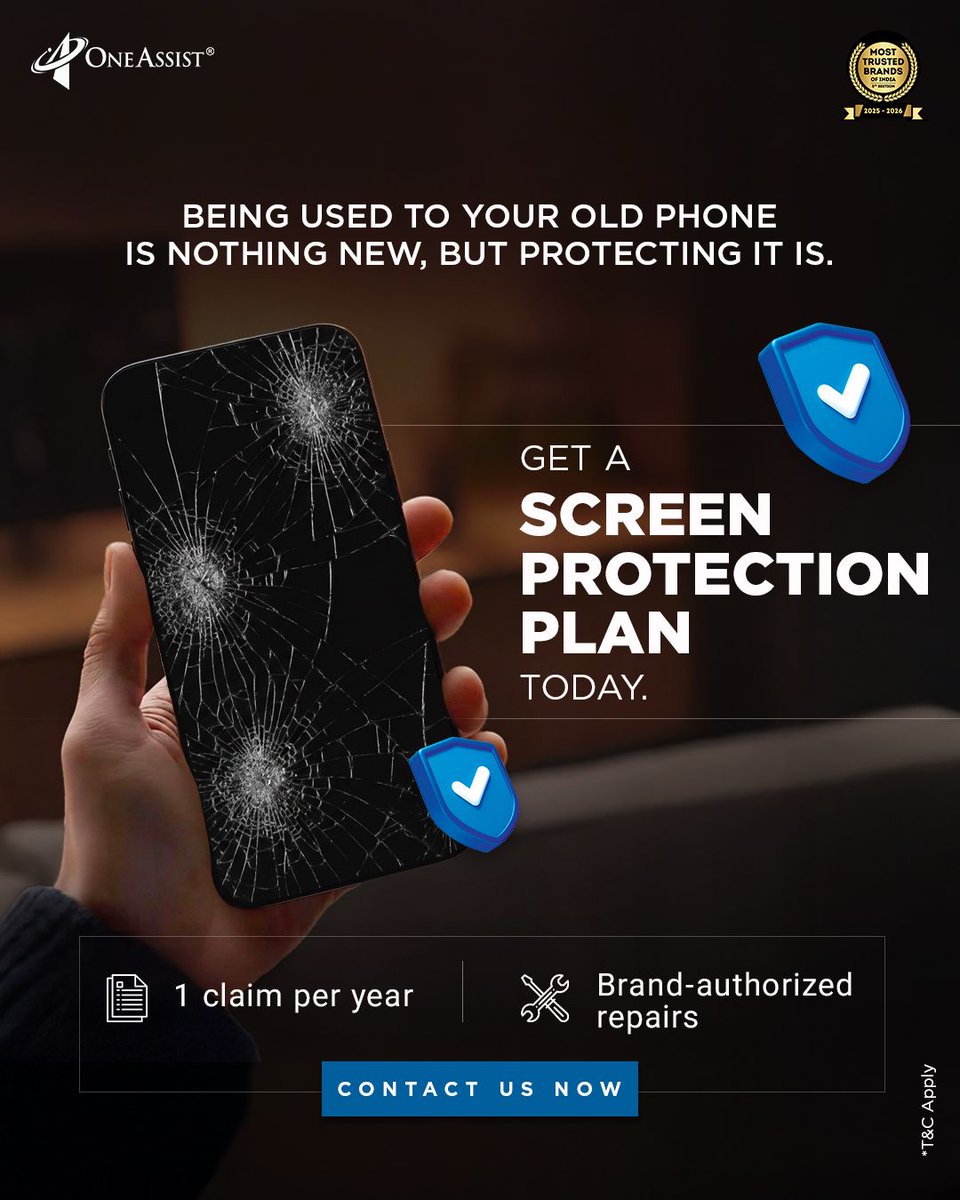 You may be used to your old phone, but cracks don’t have to be part of the story. Get Screen Protection Plan and keep what you love protected.

#PhoneCare #DeviceProtection #StayProtected #OneAssist #PeaceOfMind