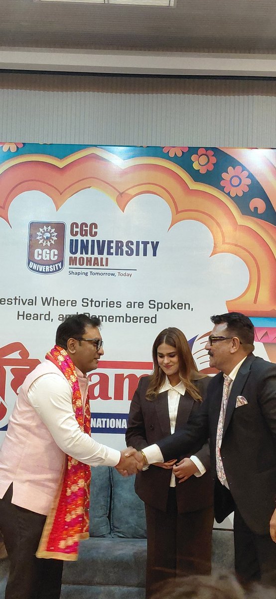 fateless13's tweet photo. National Literature Festival 2026 #chandigarh  , sahityam CGC University, Mohali https://t.co/xwHl21iYFa