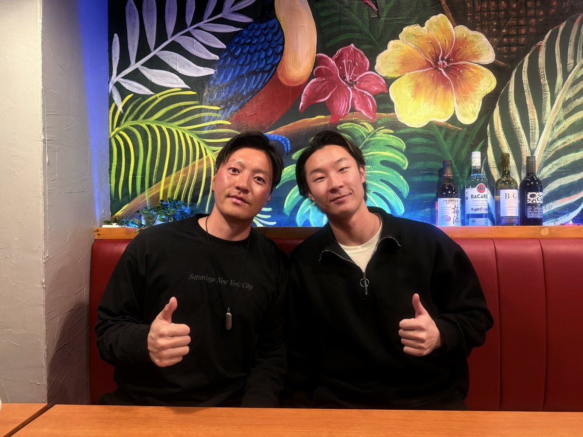 ryokinami27's tweet photo. 2023年のアジア競技大会で戦ったバイくんと日本で食事をしました😊
昨年まで中国でプレーし、今は先々のビジョンに向けて準備中。
それぞれの強みを活かしながら共に進んでいきたい存在！
刺激ある時間でした😊 https://t.co/HKX55FX2ai
