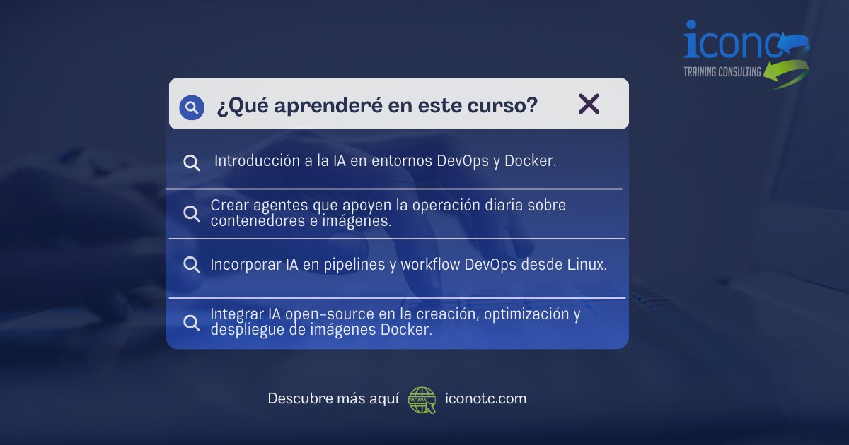 ¿Te suena retocar el mismo Dockerfile, investigar builds que fallan por lo mismo o detectar problemas cuando ya es tarde?

Cuando la IA se integra, las decisiones llegan antes y con menos fricción.✅

Accede a nuestro curso🔎 iconotc.com/curso/ia-aplic…