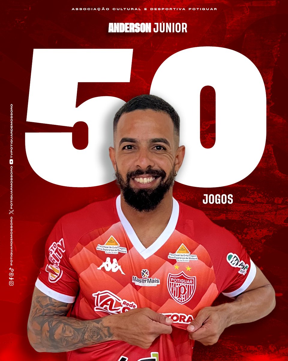 potiguarmossoro's tweet photo. Parabéns pelos 50 jogos com o nosso manto, Anderson Júnior. E que atuação fantástica na partida de ontem contra o América. Que venham mais partidas de muita dedicação e raça com o nosso manto! ❤️🤍⚽️
O Maior do Interior também deseja um feliz aniversário! 🎂
#andersonjunior https://t.co/w57zdZnezH