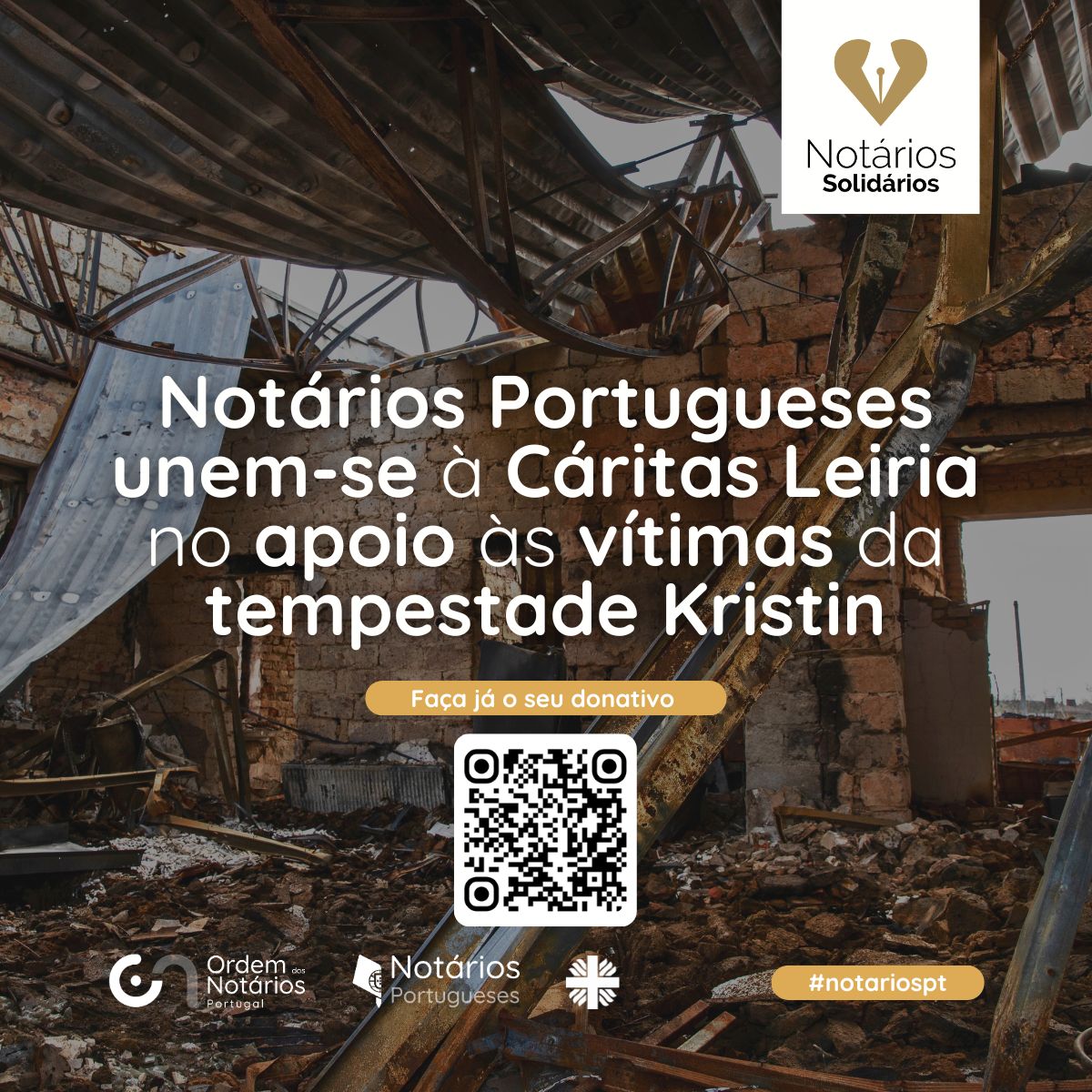 A tempestade Kristin deixou marcas profundas em muitas famílias, mas também revelou a força da nossa união.
Os Notários Portugueses juntam-se à Cáritas de Leiria para apoiar quem mais precisa.
Saiba mais em leiria-fatima.pt/caritas-kristi…

#notariospt #notariossolidarios #caritas
