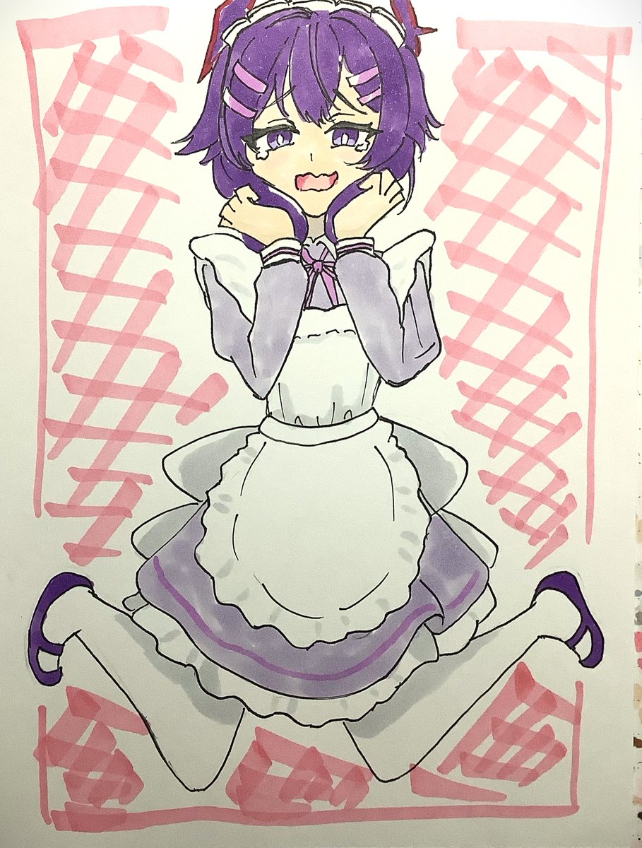 23K1083010's tweet image. 今日のワンドロ　ブルアカ　ハルカ
#ワンドロ　#イラスト