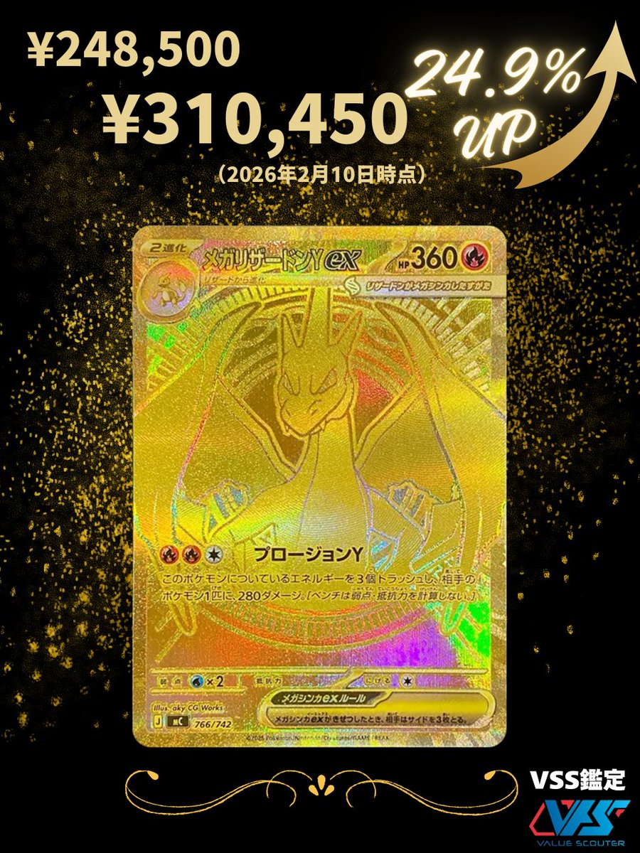 ポケカ相場】メガリザードンYex（MUR） 高額な理由：そもそも市場に