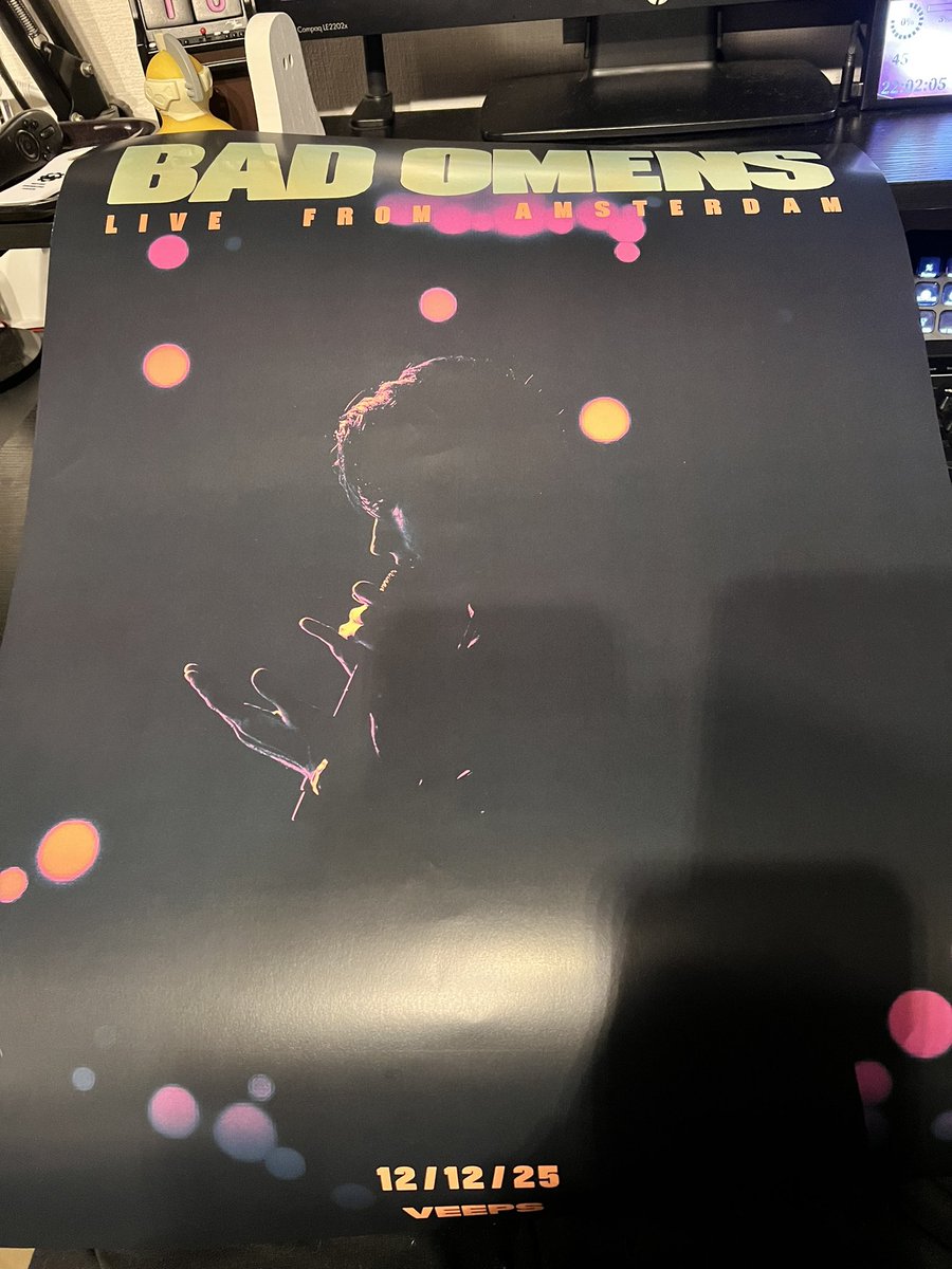 Badomensのシリアルナンバー入りアムステルダムライブポスター届いたー