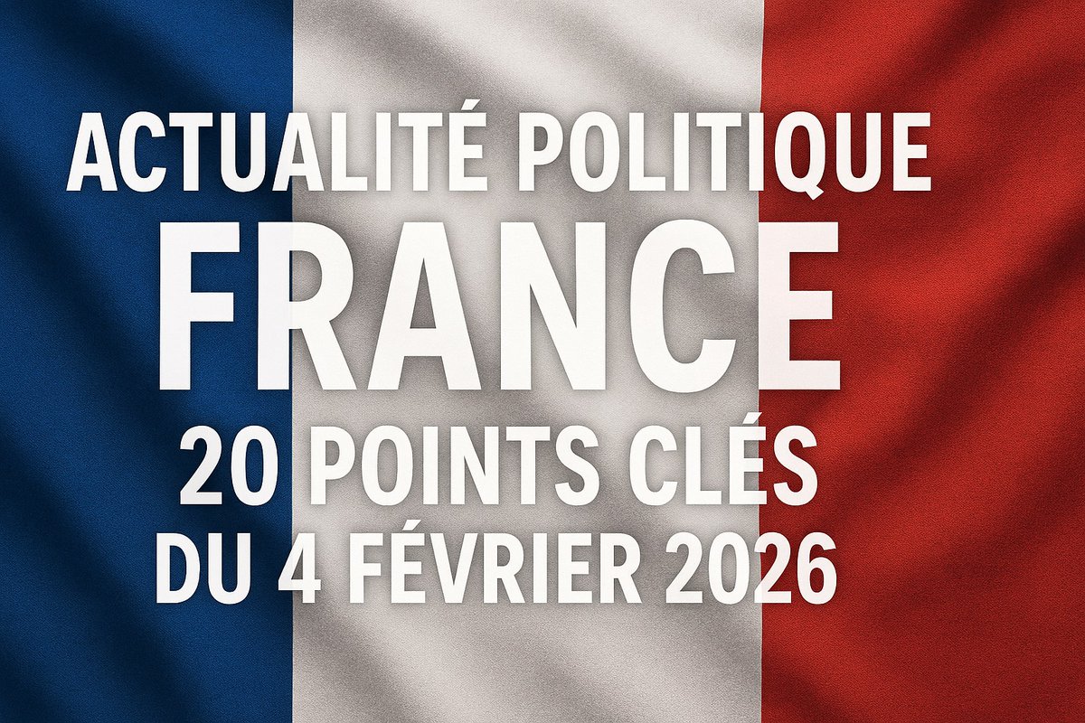 LeFreeCoin's tweet image. lefreecoin.fr/actualite-poli…
Actualité Politique France : 20 Points Clés du 4 Février 2026
#lefreecoin #lefreecoinfr #PolitiqueFr #Budget2026 #Municipales2026 #Lecornu #France2026 #Actualité #EconomieFr #Paris2026