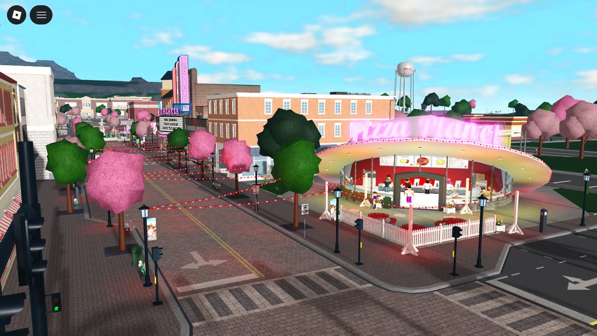 Bloxburg Central has also been decorated for Valentines💝