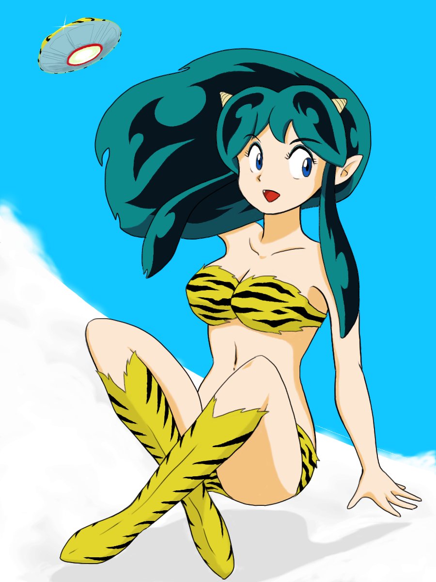 ラム・インベーダー(うる星やつら) 「#クソ寒いのでラムちゃんを貼る」|もりなかはじめのイラスト