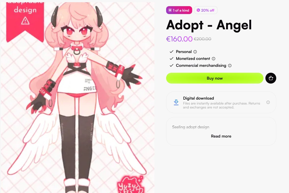 20% off this design for emergency reasons!
Here's the link if you are interested !
vgen.co/yuzufei/produc…