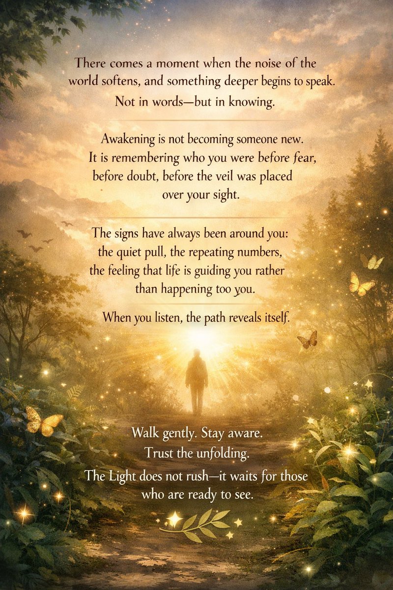 Frank_Rbn's tweet photo. Not becoming someone new… remembering who you are. 🔺💡
#Awakening
#SpiritualAwakening
#InnerLight
#Enlightenment
#HigherConsciousness
#EnergyShift
#Awakened
#Mystic
#LightPath
#SoulJourney https://t.co/I2eg8PPpxM