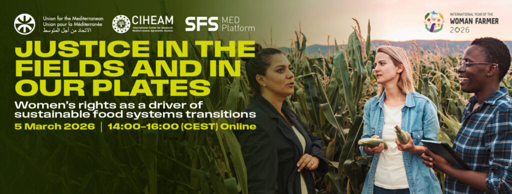 🌍 #IWD2026 | Registration open
📢 Webinar: “#Justice in the Fields and in our Plates”
How women’s rights &amp; justice drive sustainable food systems transitions
Co-organised with <a href="/UfMSecretariat/">Union for the Mediterranean</a>  &amp; #SFSMED
👩‍🌾 Register here:  ciheam.org/agendas/intern…