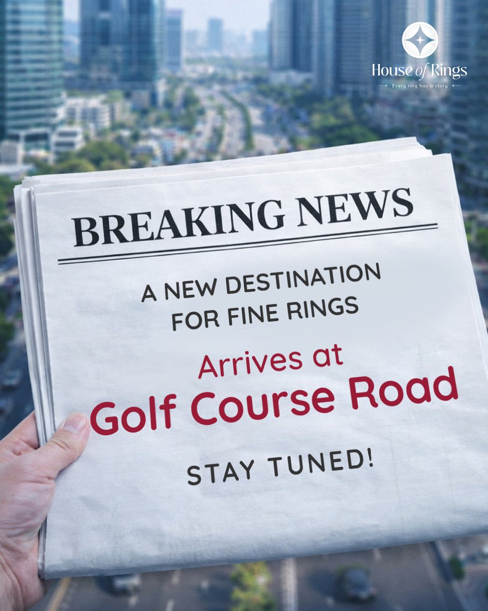 Houseofrings_'s tweet photo. Breaking News! Forever just got a new address.
House of Rings is arriving at Golf Course Road, Gurugram where timeless love meets brilliant craftsmanship.

📍 Kohat Enclave, Pitampura, Delhi
📍 Gurudwara Road, Gurugram
📍 Opening Soon – Golf Course Road, Gurugram https://t.co/YszeGEgmZe
