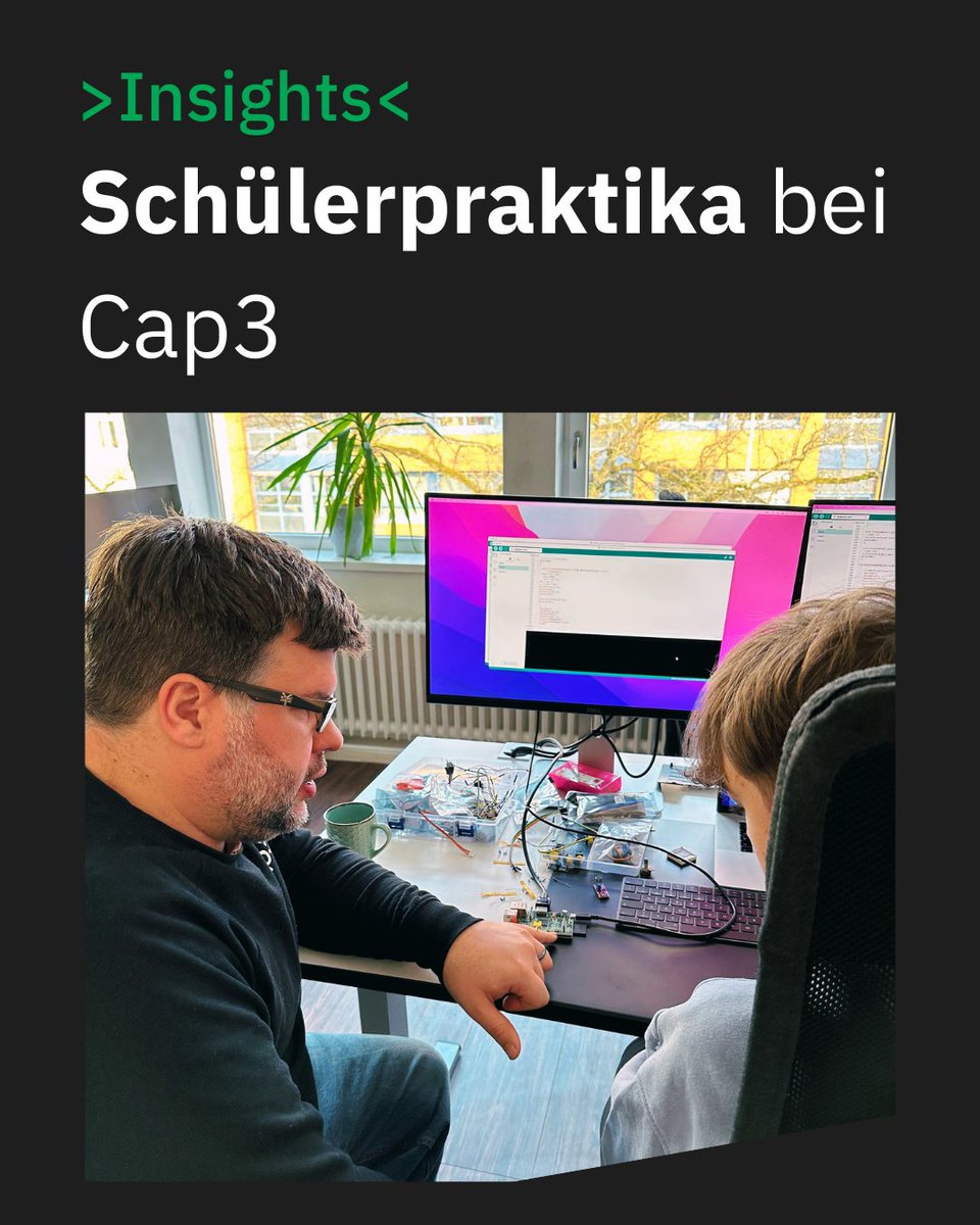 Nachwuchsförderung bei Cap3 🚀⁠
Softwarebegeisterte Schülerinnen und Schüler erhalten während der Praktika praxisnahe Einblicke und jede Menge spannendes Wissen rund um Software und Design. Außerdem lernen sie den Arbeitsalltag in einem Softwareunternehmen kennen.