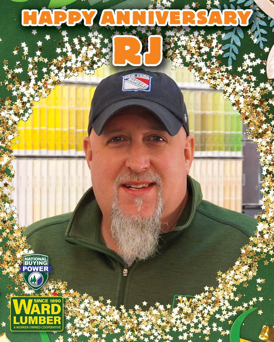 🎉 HAPPY 29-YEAR ANNIVERSARY RJ! 🎉
Twenty-nine years is an incredible milestone. Thanks for your commitment and the value you bring every day.

#WorkAnniversary #WardLumberStrong #WorkerOwned #ShopLocal #ADK #NorthCountry
