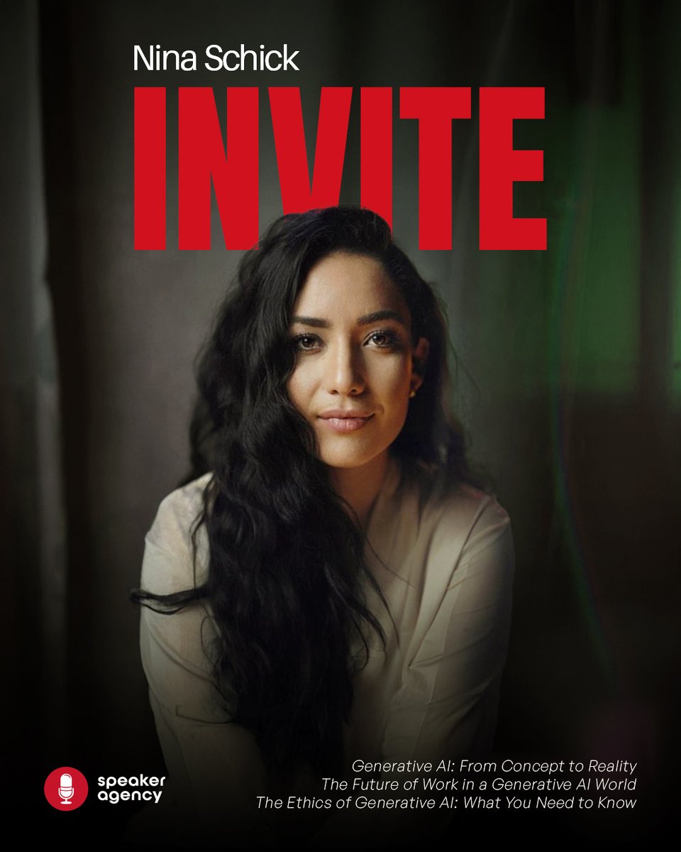 🧬 <a href="/NinaDSchick/">Nina Schick</a> : Generative AI Expert &amp; Global Advisor

Nina Schick helps the world make sense of Generative AI — from deepfakes to digital trust, from geopolitics to the future of work. As an advisor to global leaders and tech pioneers, she brings a rare blend of insight,