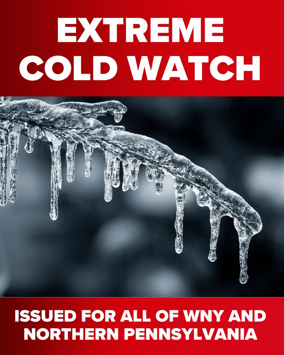 EXTREME COLD WATCH | We could see wind chills as low as -25 degrees this weekend -> wgrz.com/article/weathe…