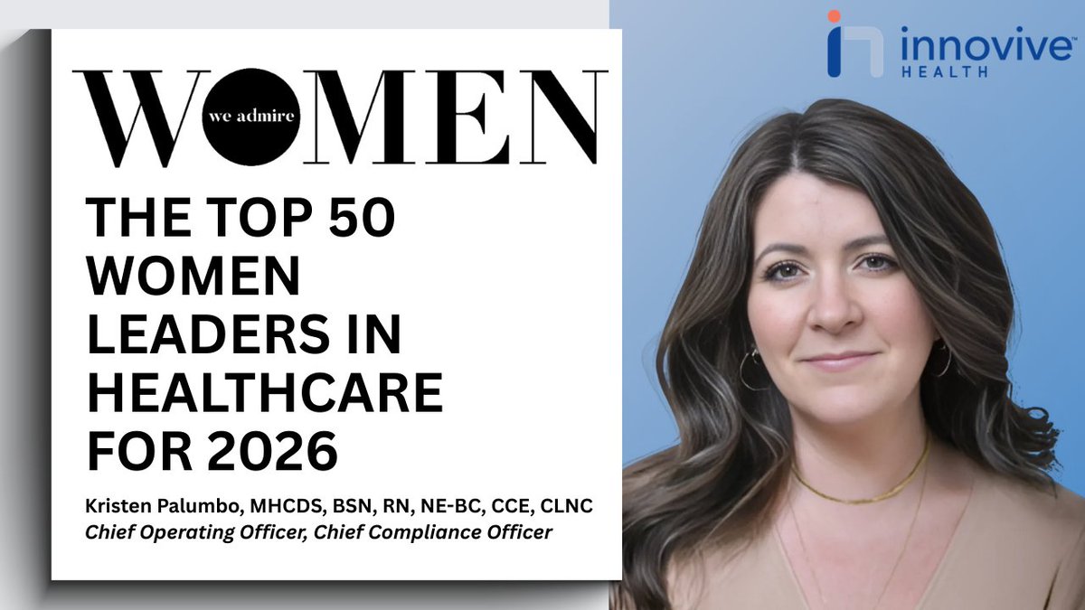 Congrats to our COO Kristen Palumbo on being named a Top 50 #Women in #Healthcare for 2026 by Women We Admire! This national recognition celebrates women advancing #healthcare through #leadership &amp; operational excellence. >> thewomenweadmire.com/2026/01/the-to…
