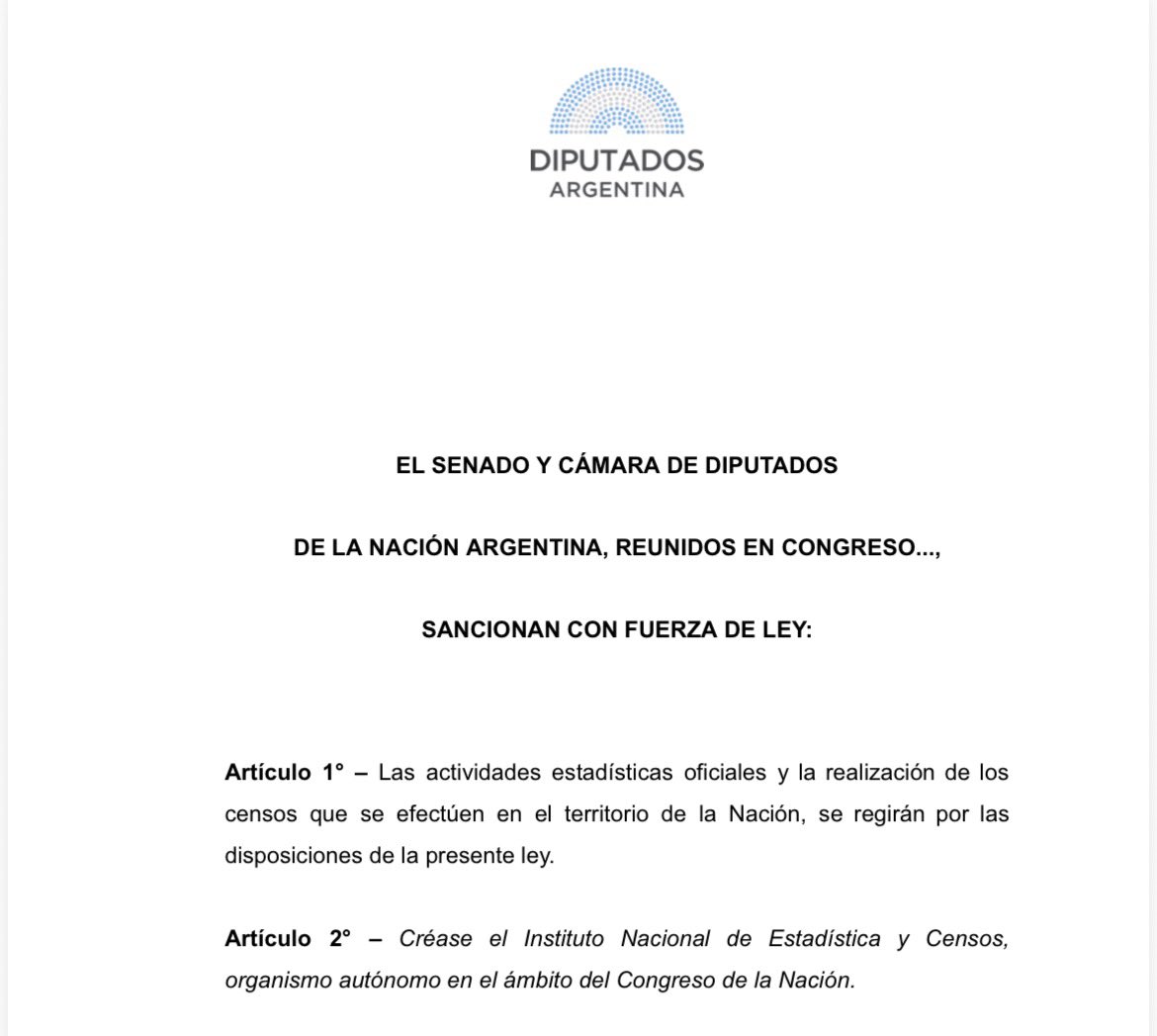 El INDEC tiene que ser autónomo y autárquico.

Presentamos un proyecto de ley para  que funcione en el ámbito del Congreso de la Nación. Lo acompañaron todos los diputados del <a href="/FrenteRenovador/">Frente Renovador</a> porque creemos que la credibilidad de las estadísticas no puede depender del Presidente