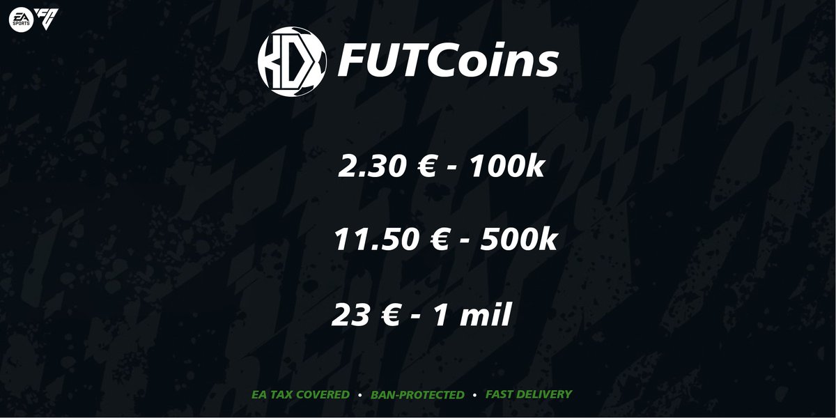 Price drop!              

2.00£ / 100k  - 19.99£ / 1mil          
2.71$ / 100k  - 27.13$ / 1mil                     

If you see cheaper, message us!                     

#EAFC #EAFC26 #FC26Coins #EAFCCOINS #EAFC26COINS #FCCOINS