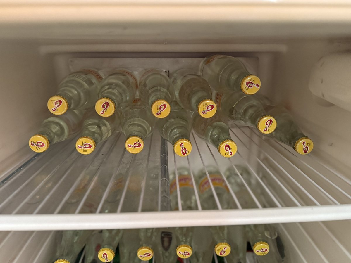 He recibido hoy 72 botellas de la santafesina Estambul y van las primeras 24 a la heladera por cuatro días, recién el domingo abriré la primera. La más rica soda americana debajo de Monterrey y hasta Tierra del Fuego.