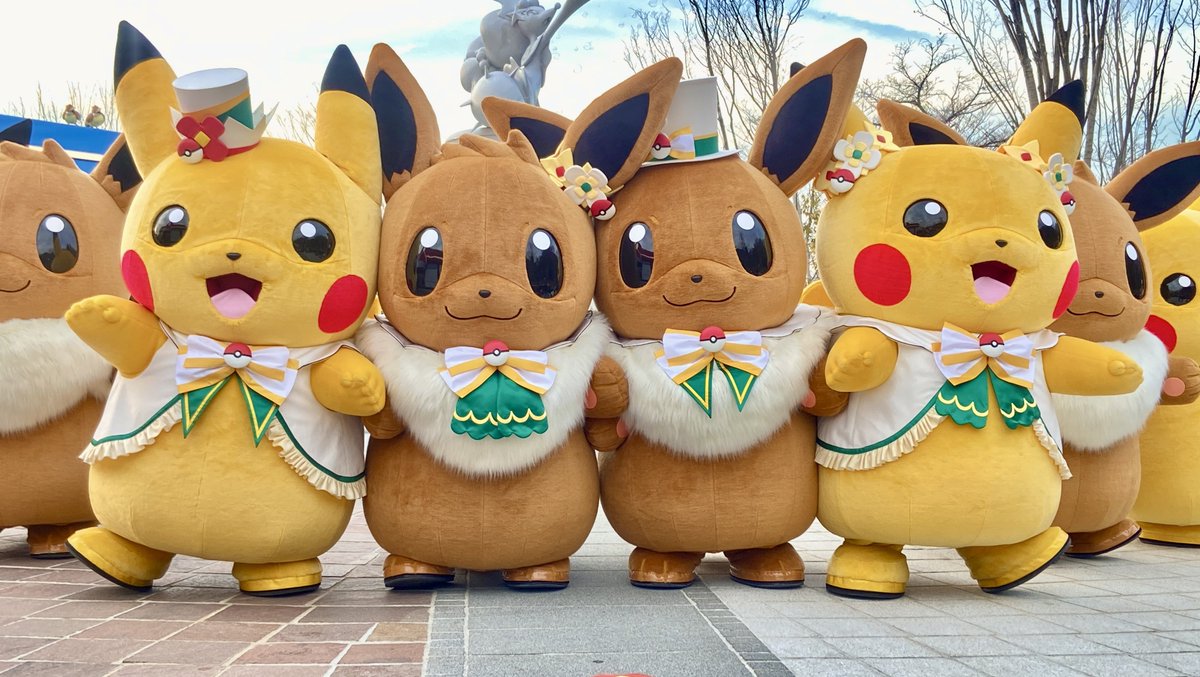 𝓚𝓪𝔀𝓪𝓲𝓲が大渋滞してた🥹💛🤎 #ポケパークカントー