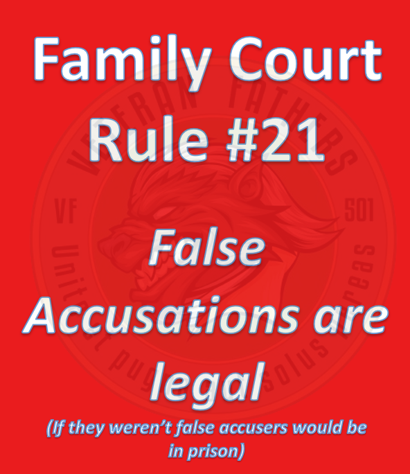 And the most famous Family Court bigotry rule. 
Rule #21.