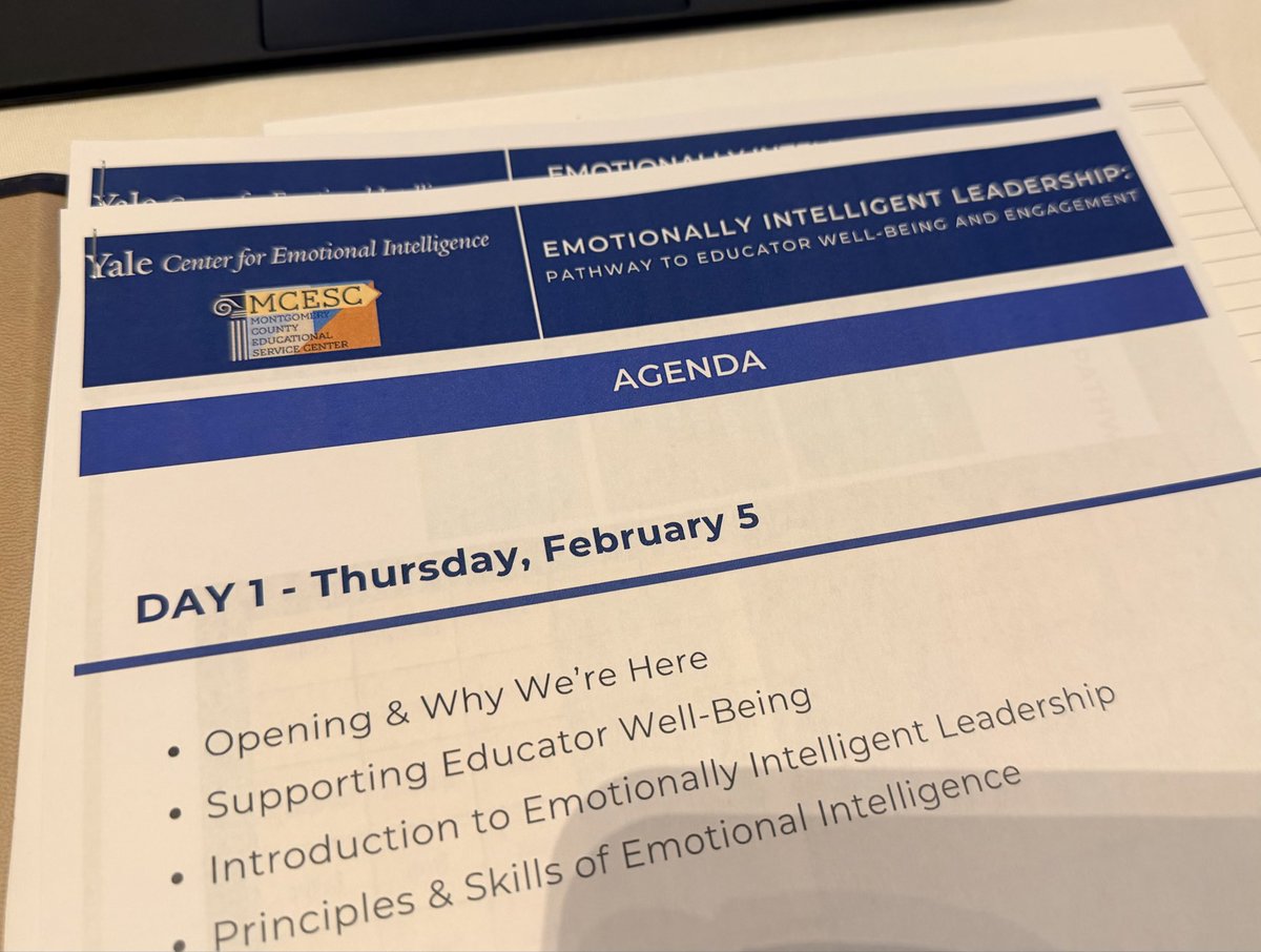 mdeniselutz's tweet photo. Looking forward to the next two days @Aileron_org to attend the Yale Center for Emotional Intelligence RULER symposium to discuss Educator Well-being. https://t.co/ZukTfDgLco
