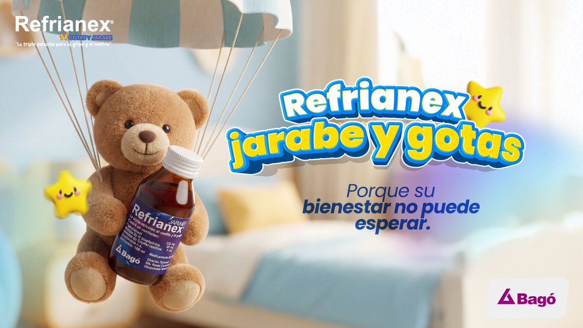 Para cada niño hay una forma cómoda de cuidar su bienestar.

💛 Refrianex está disponible en jarabe o gotas, para que los padres elijan lo que mejor se adapte a su rutina y necesidades.

#SaludyBienestarBagó
#Bolivia