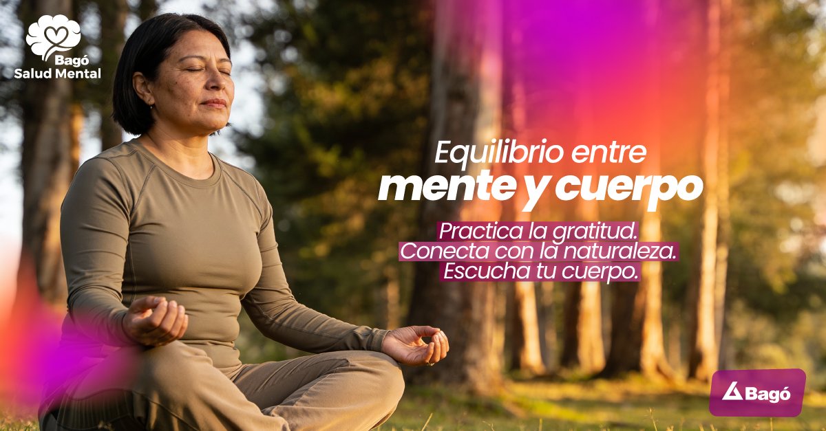 Un estilo de vida saludable es armonía entre lo que piensas, sientes y haces.

Medita, muévete y elige hábitos que nutran tu bienestar integral 🧠🤸‍♀️💚

#SaludMentalSaludIntegral
#SaludyBienestarBagó
#Bolivia
