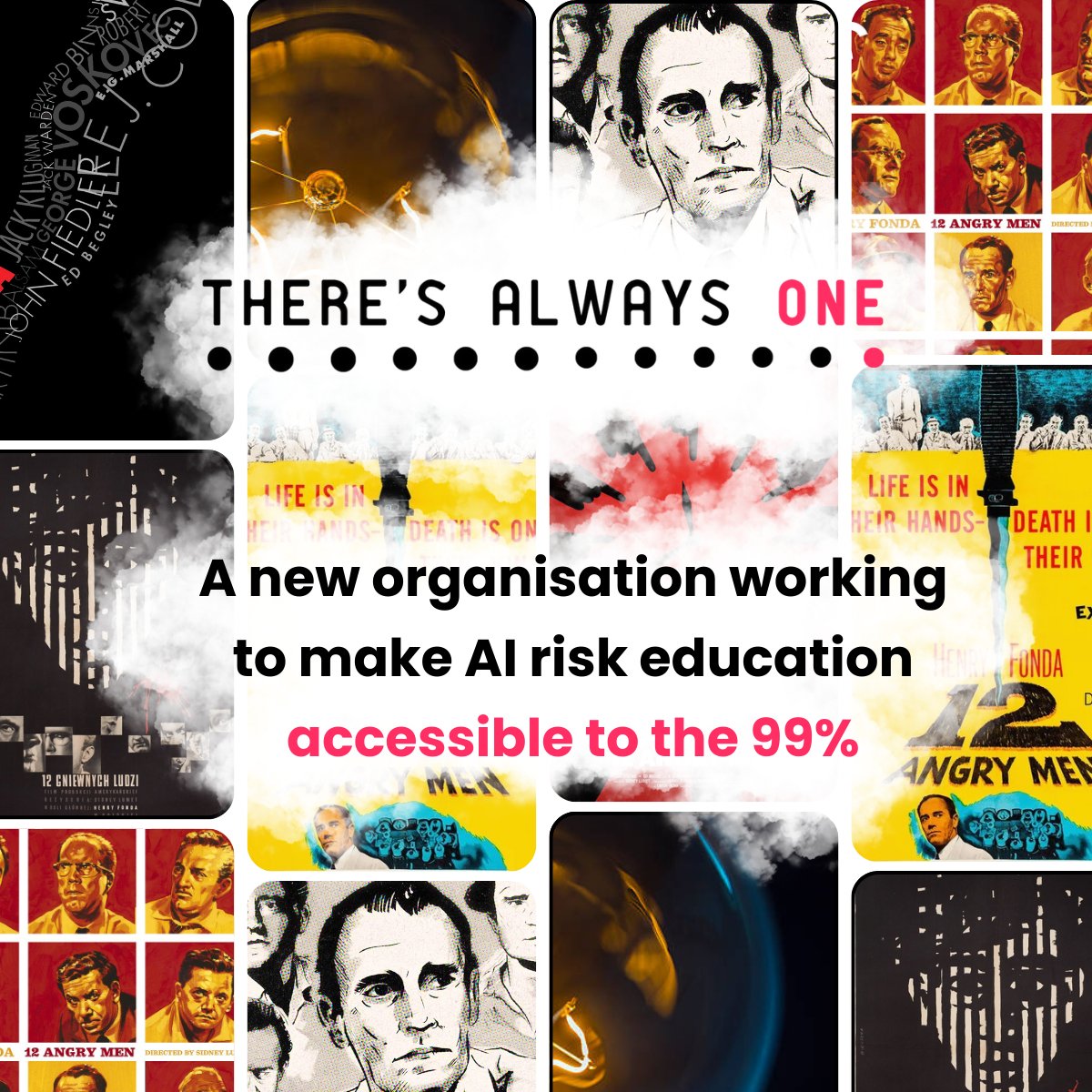 TheresAlways1ai's tweet image. What’s in our name?🤔
📽️ In 12 Angry Men, one juror stood alone and made others rethink a guilty verdict.
💡 One voice for what’s right can spark real change, even in AI risk education.
Follow us to make AI safer for everyone.
#TA1 #TheresAlwaysOne #AIrisk #AIeducation #Community